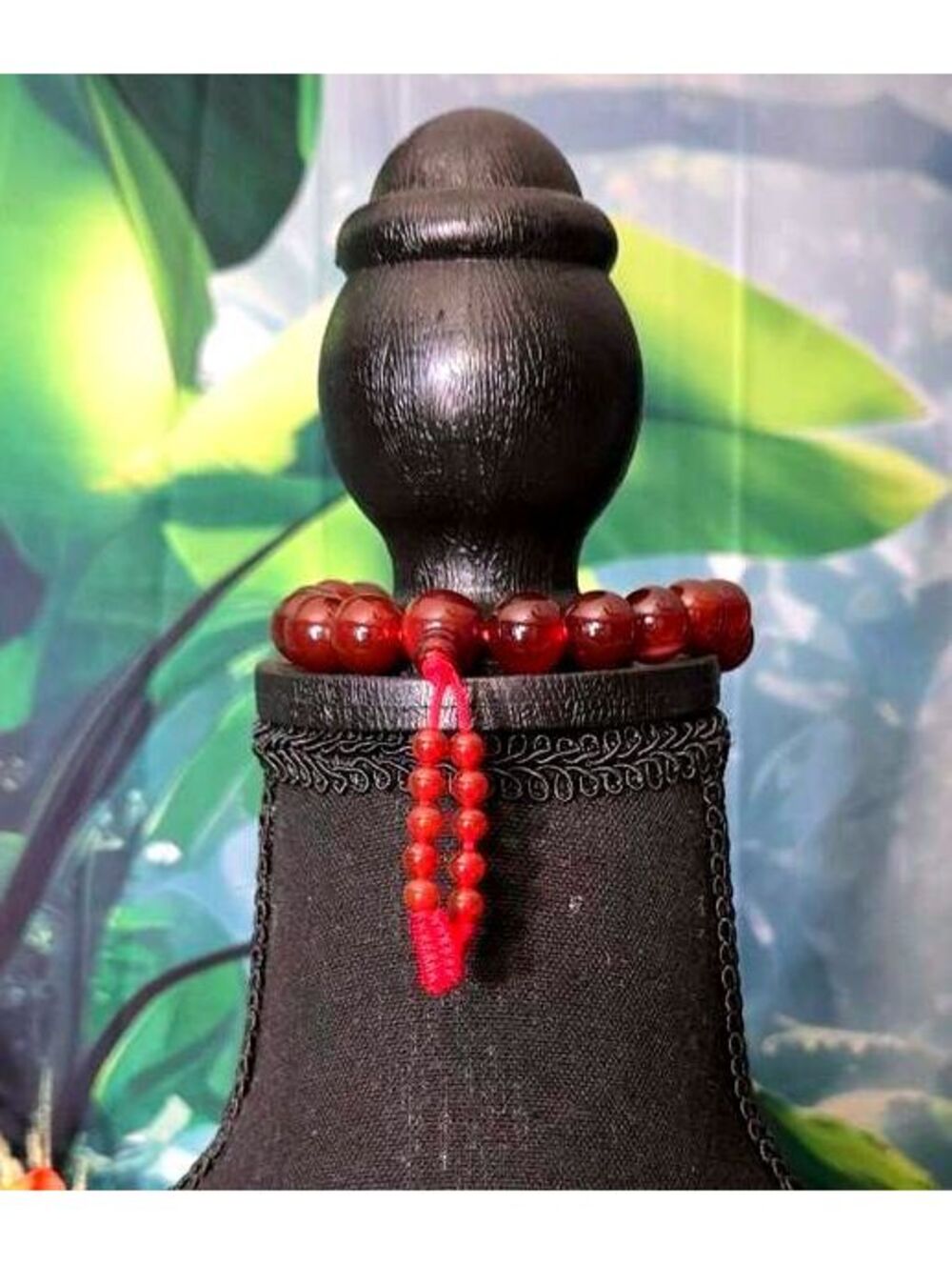 Red Agate Beaded  Bracelet With Tassel